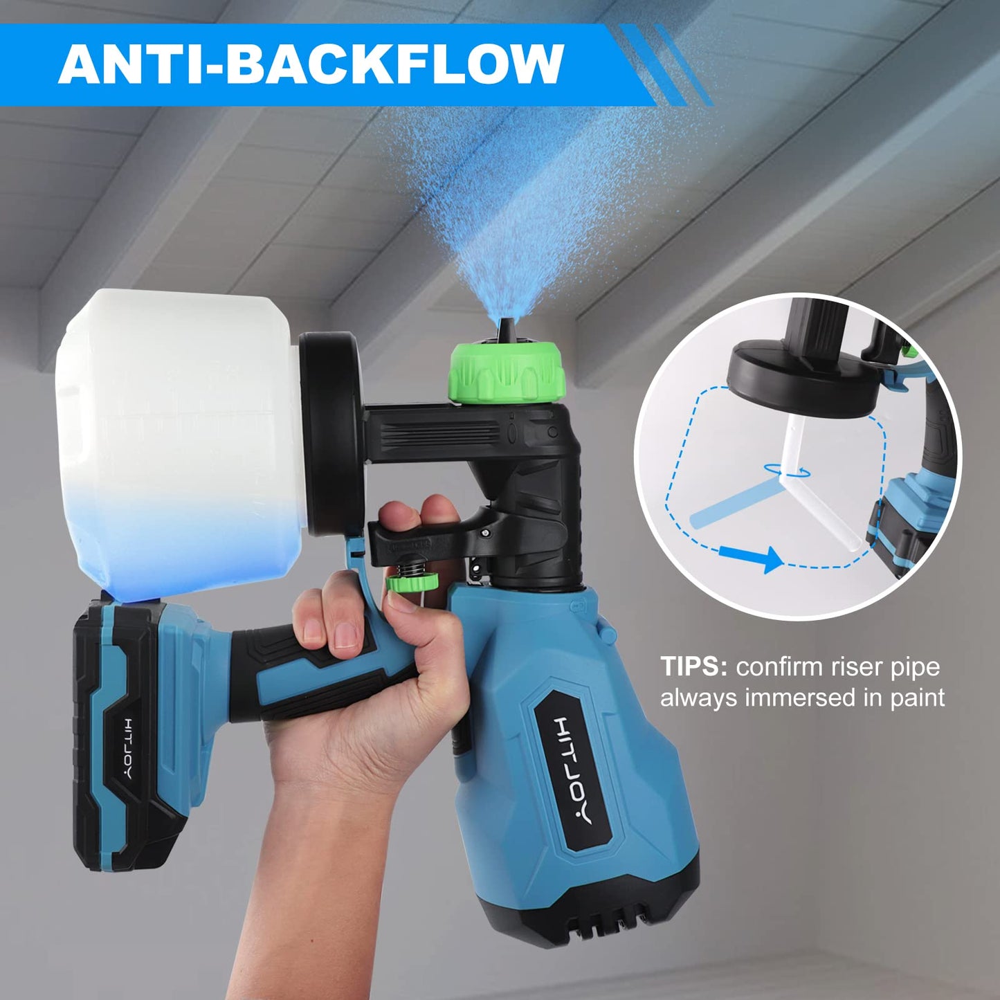 PISTOLA DE PINTURA CORDLESS 2 BATERIAS 48V AM-